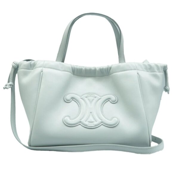 Celine Handbags - 100% Authentic CELINE Blue Leather Satchel